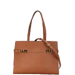 Brown Leather Delvaux Shoulder Bag