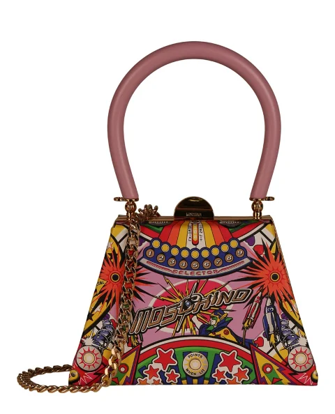 Multicolor Leather Moschino Handbag