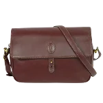 Brown Leather Cartier Crossbody Bag