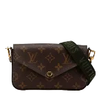 Brown Leather Louis Vuitton Pochette Felicie