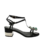 Black Fabric Roger Vivier Sandals