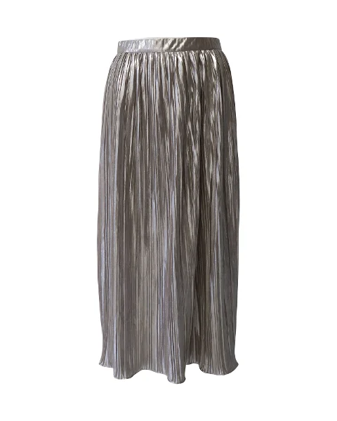 Silver Polyester Saloni Skirt