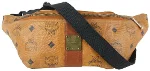 Brown Canvas MCM Belt Bag