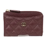 Burgundy Leather Chanel Case