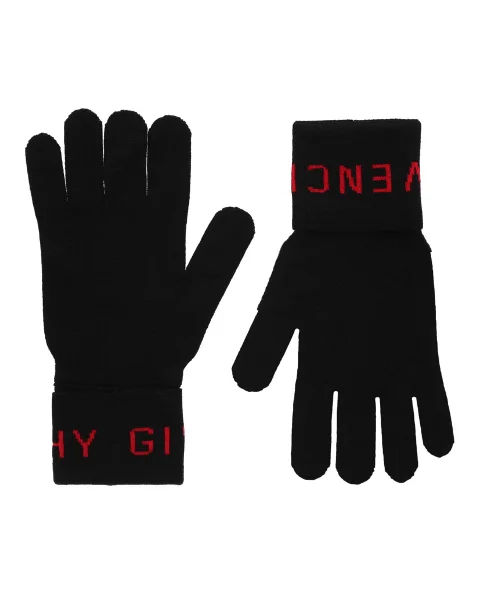 Black Wool Givenchy Gloves