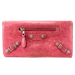 Pink Leather Balenciaga Wallet