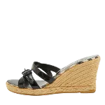 Black Leather Burberry Espadrilles