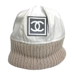 White Fabric Chanel Hat