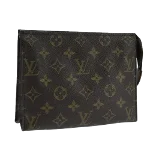 Brown Canvas Louis Vuitton Poche Toilette