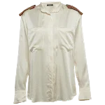 White Satin Balmain Shirt