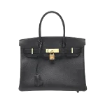 Black Leather Hermès Birkin