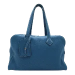 Blue Leather Hermès Victoria