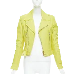 Yellow Leather Balenciaga Jacket