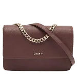 Burgundy Leather DKNY Shoulder Bag