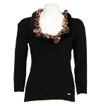 Black Fabric Roberto Cavalli Sweater