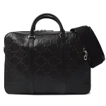 Black Fabric Gucci Briefcase