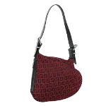 Red Canvas Fendi Shoulder Bag