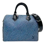 Blue Leather Louis Vuitton Speedy