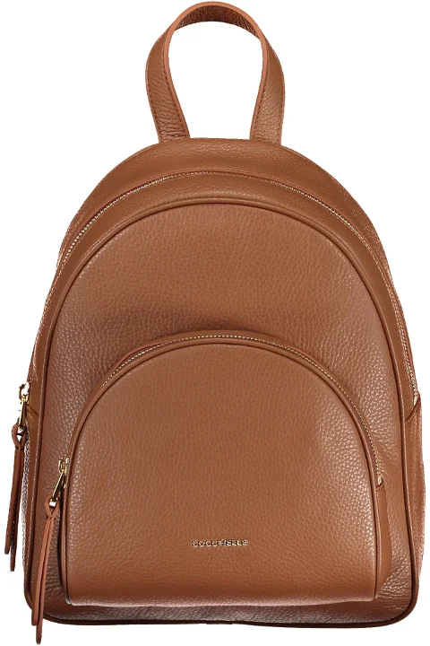 Brown Leather Coccinelle Backpack