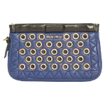 Blue Leather Miu Miu Clutch