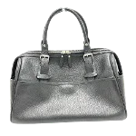 Silver Leather Burberry Handbag