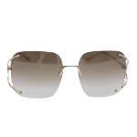 Brown Metal Gucci Sunglasses