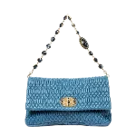 Blue Leather Miu Miu Clutch