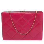 Pink Leather Carolina Herrera Clutch