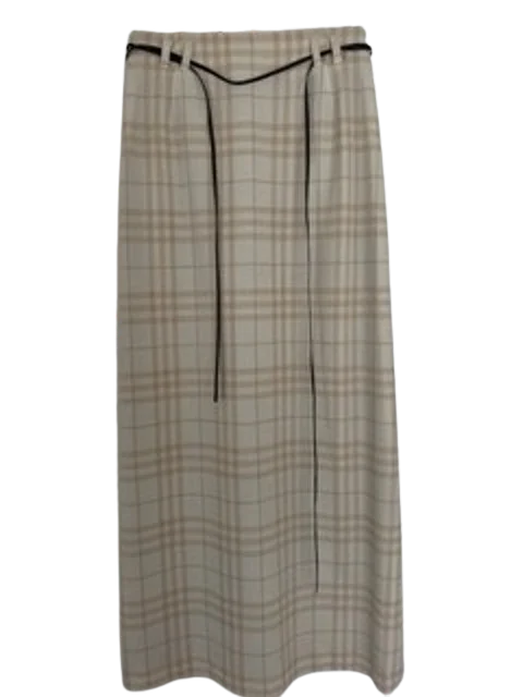 Beige Cotton Burberry Skirt