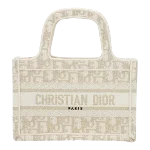 Beige Canvas Dior Book Tote