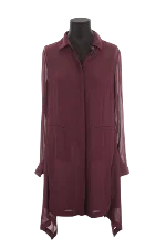 Burgundy Polyester Karen Millen Dress