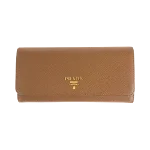 Brown Leather Prada Wallet