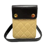 Black Leather Chanel Pouch