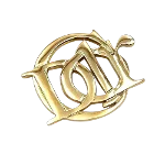 Gold Metal Dior Brooch