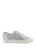 Silver Leather Stuart Weitzman Sneakers