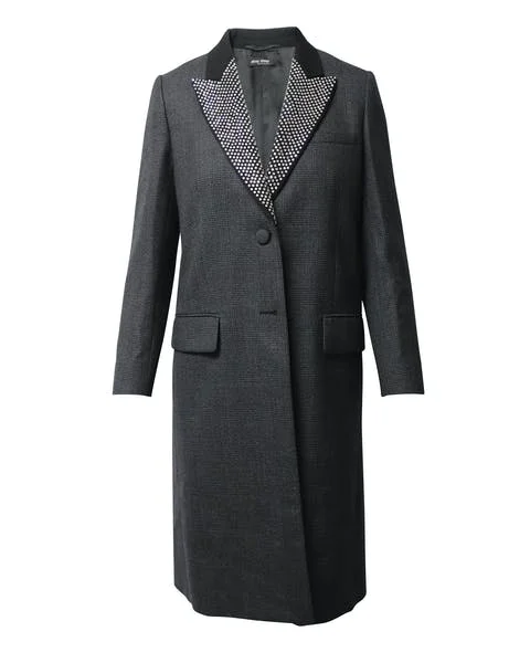 Grey Wool Miu Miu Coat