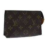 Brown Canvas Louis Vuitton Poche Toilette