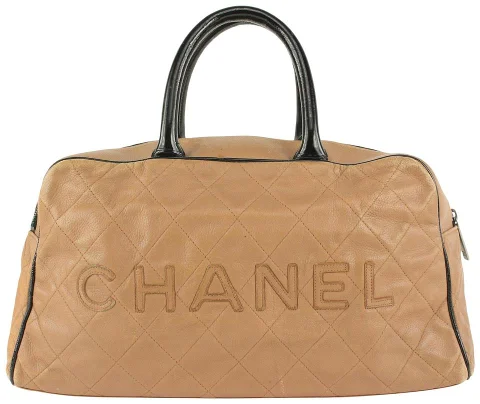 Pink Leather Chanel Boston Bag