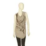 Beige Silk Helmut Lang Top