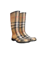 Brown Fabric Burberry Boots