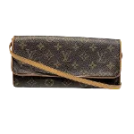 Brown Canvas Louis Vuitton Twin Pochette