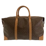 Brown Canvas Celine Boston Bag