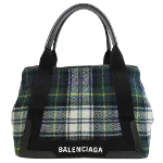 Green Wool Balenciaga Cabas