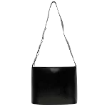 Black Leather Salvatore Ferragamo Shoulder Bag