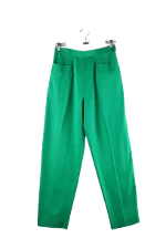 Green Cotton Yves Saint Laurent Pants