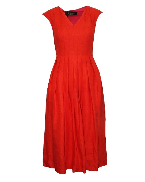 Red Linen Loro Piana Dress