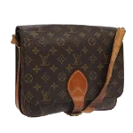 Brown Canvas Louis Vuitton Cartouchiere