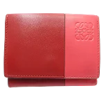 Red Leather Loewe Wallet