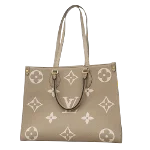 Beige Leather Louis Vuitton Onthego