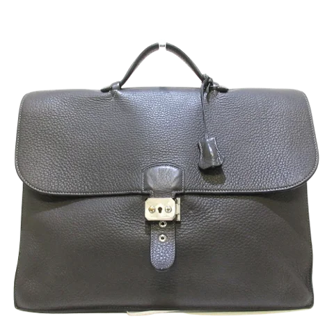 Grey Leather Hermès Briefcase